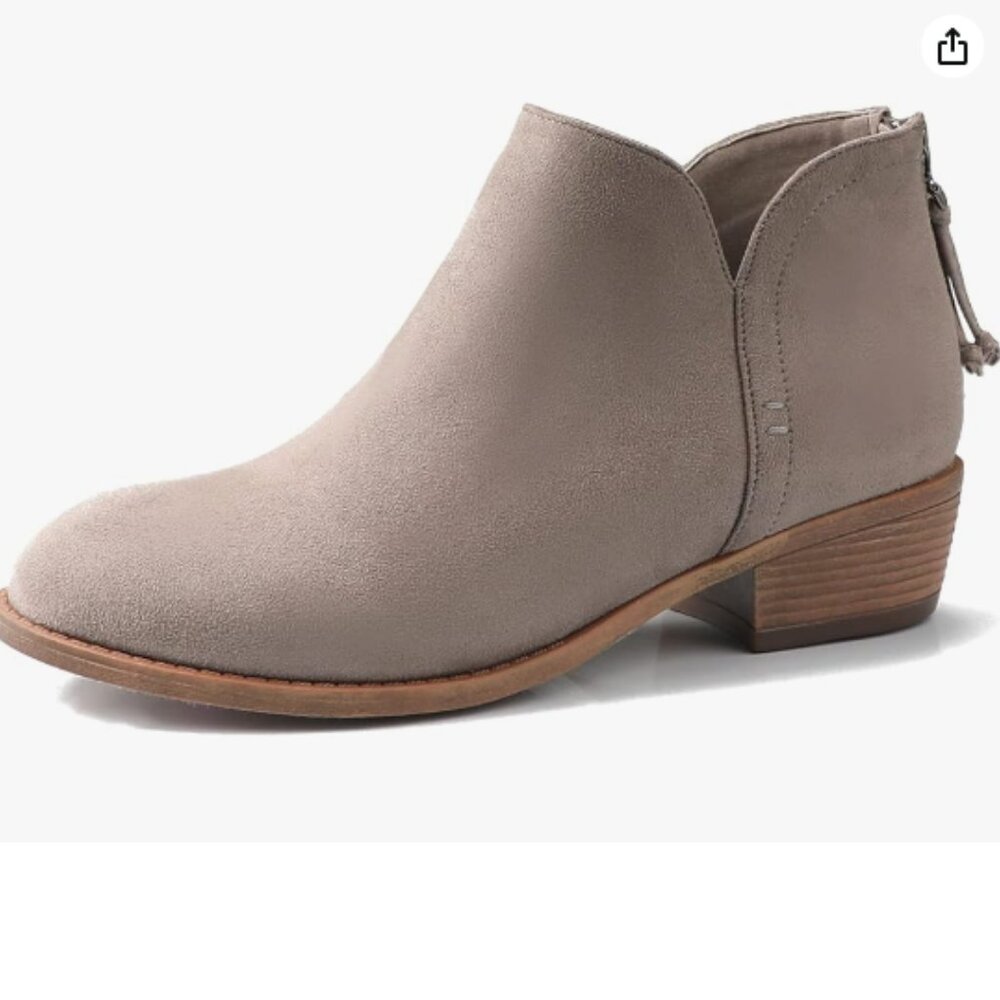 Ninetin Gel - Womens Low Heeled Bootie, size 10 US womens, color grey.